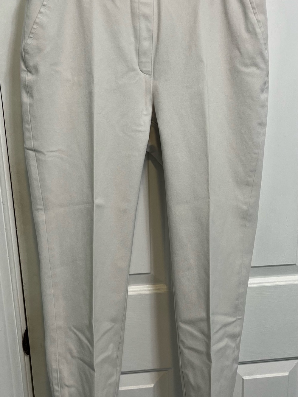 SPANX Classic White On-The-Go Slim Straight Ankle Pants Stretch Twill Size M - Picture 6 of 10